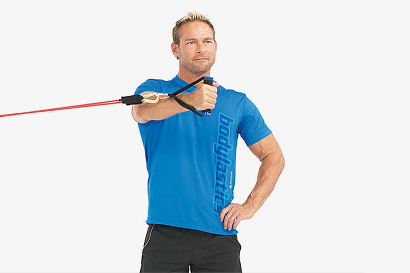 Single Arm Standing Fly (Band)