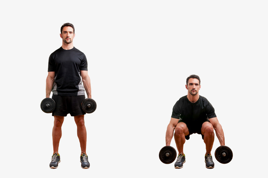 Dumbbell Squats Exercise To strengthen your Lower Body and Core