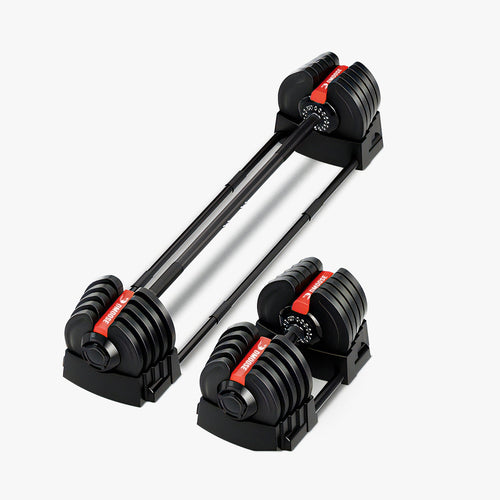 DMoose 90 lb Adjustable Dumbbell & Barbell Set