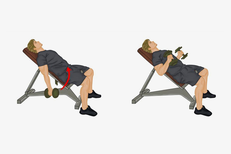 Incline Dumbbell Curl 