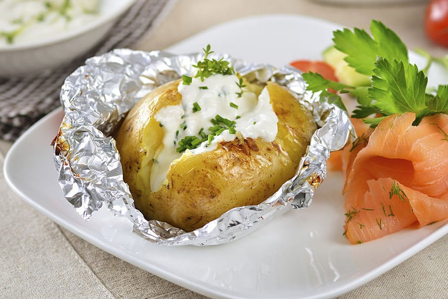 Easy Recipe for Smoked Stuffed Salmon and Baked Potatoes