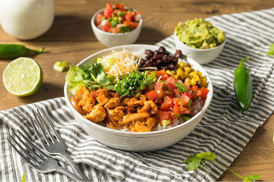 Protein-Packed Chicken Burrito Bowl Recipe – DMoose