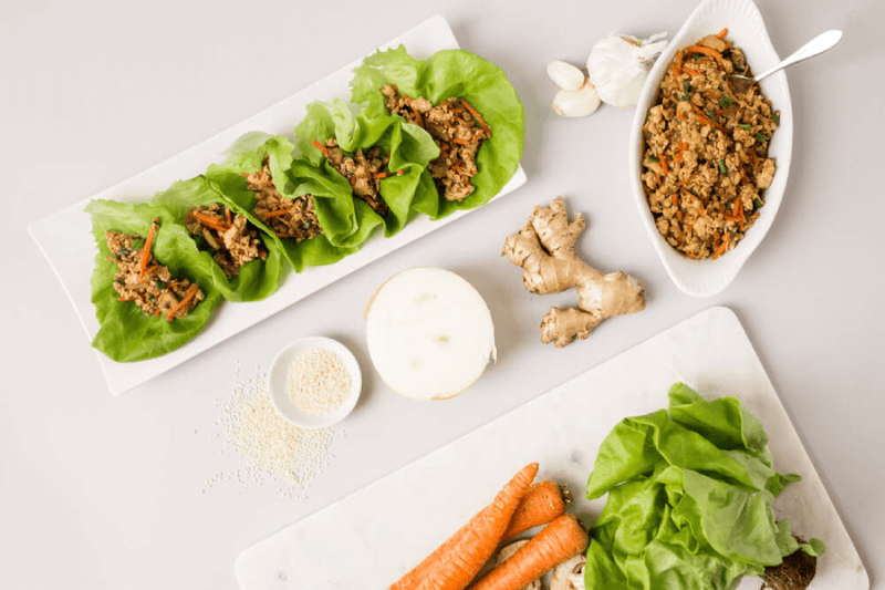 Delicious and Healthy Lettuce Chicken Wrap!