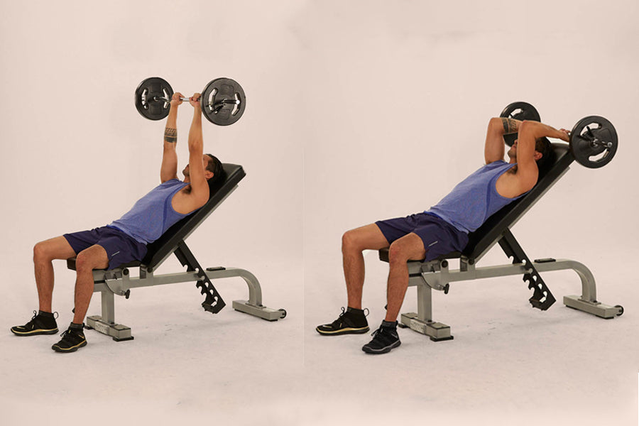 Incline Skull Crushers/ Lying Tricep Extension