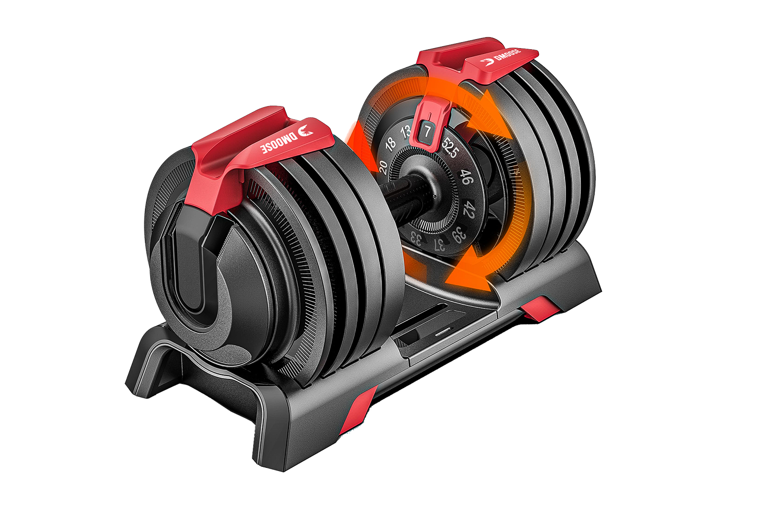 52.5 LB Adjustable Dumbbell Set for 12 in 1 Weight Training DMoose