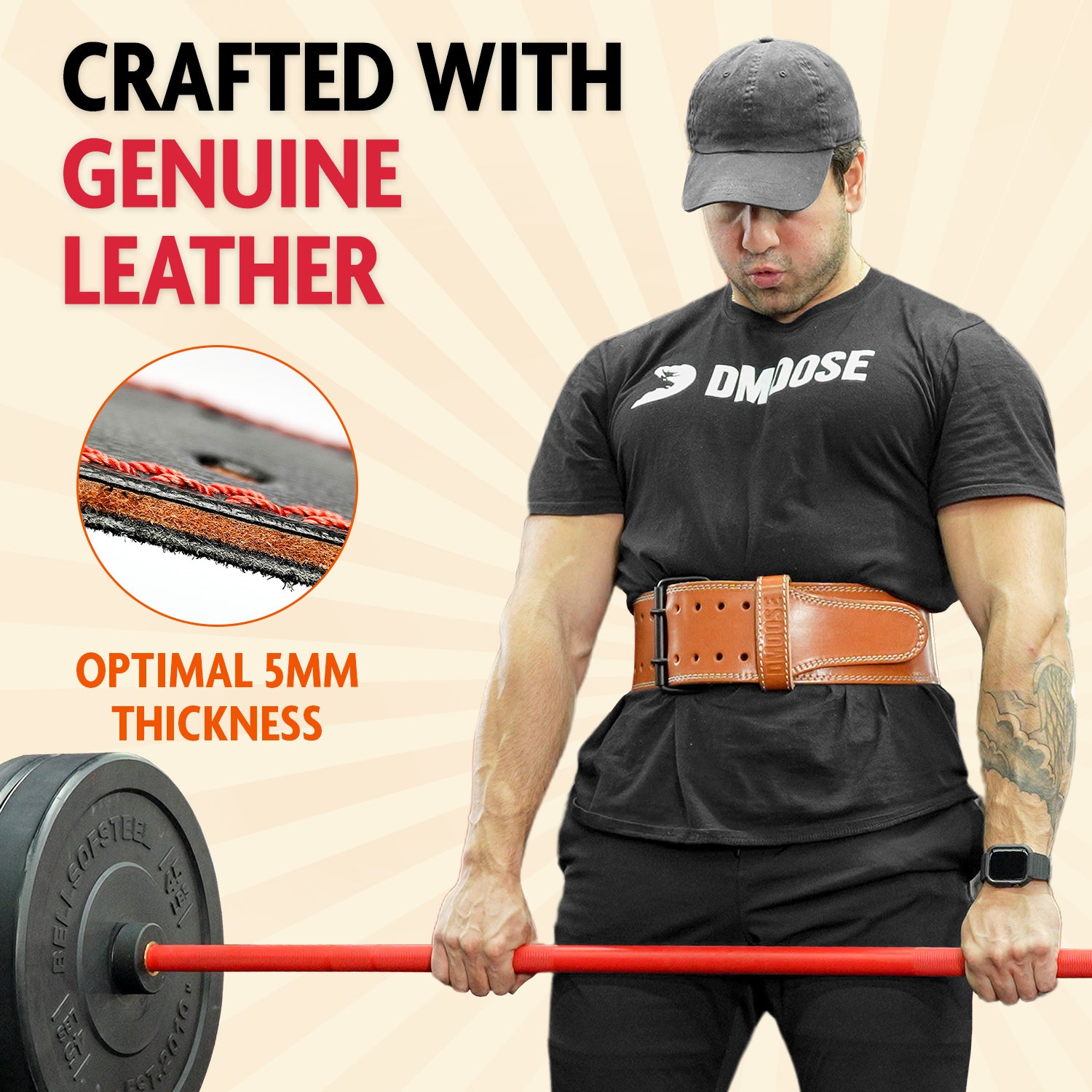 DMoose 5mm Weightlifting Buckle Belt - Elevate Your Lifts!