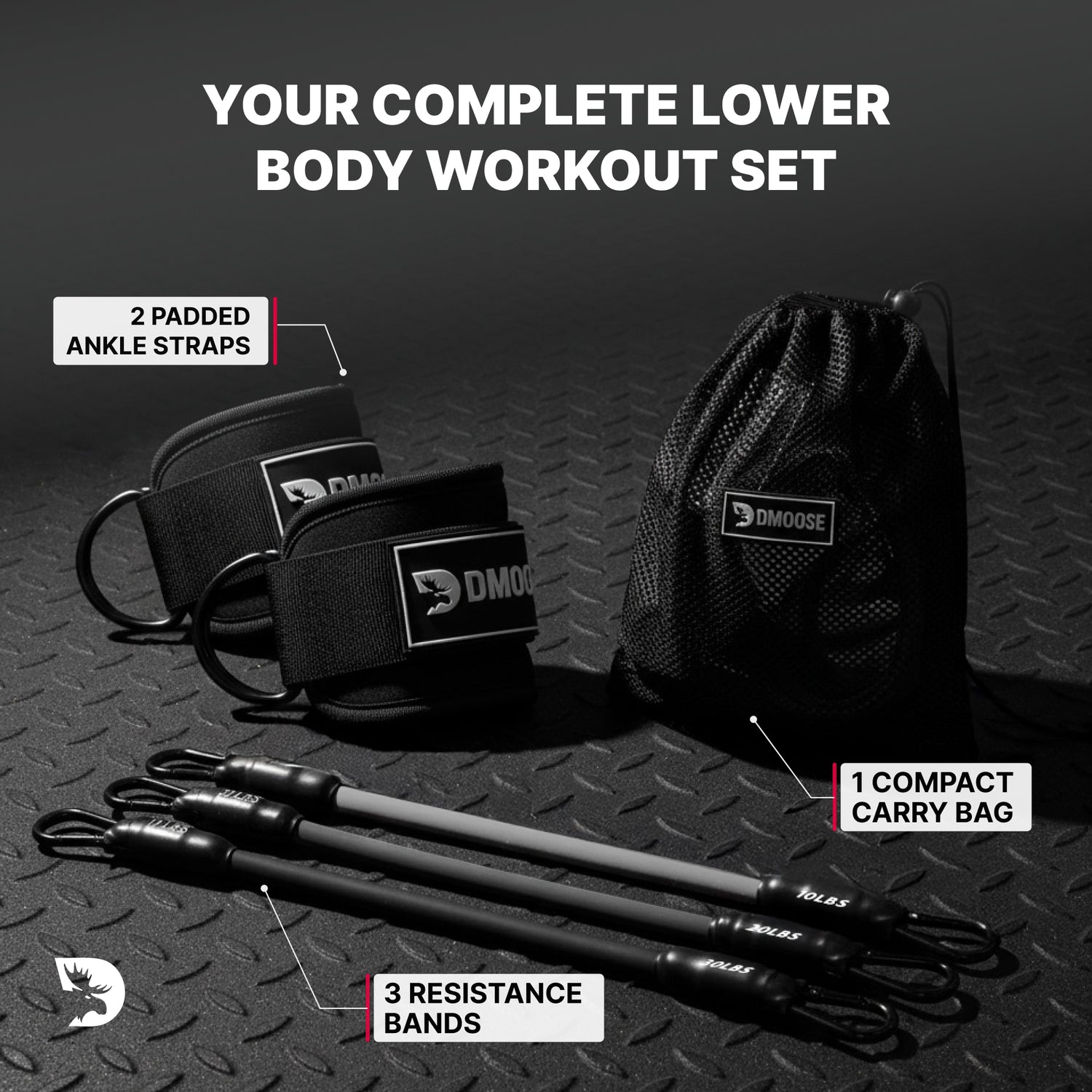DMoose Ankle Straps & Resistance Bands Set