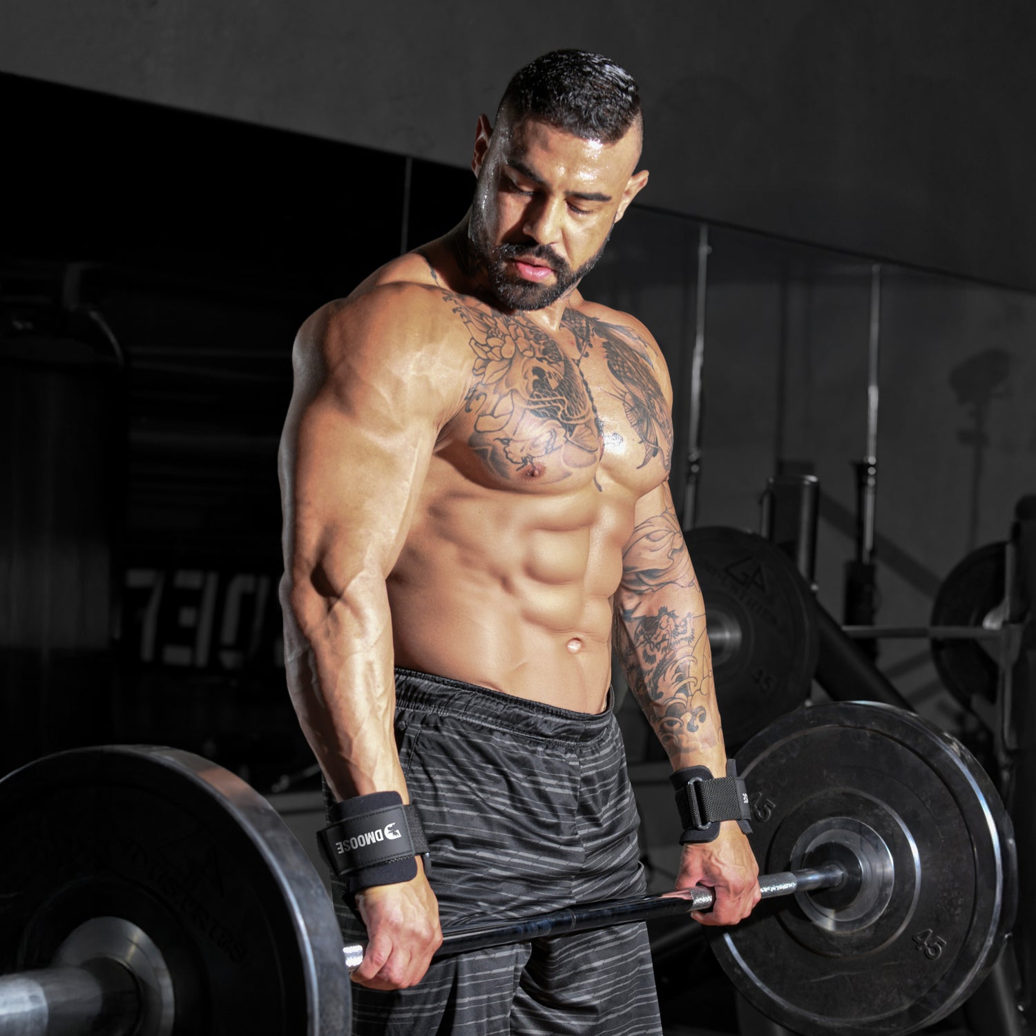 DMoose Weight Lifting Hooks for Better Grip & Control Weightlifting Hooks + Lifting Straps / Green