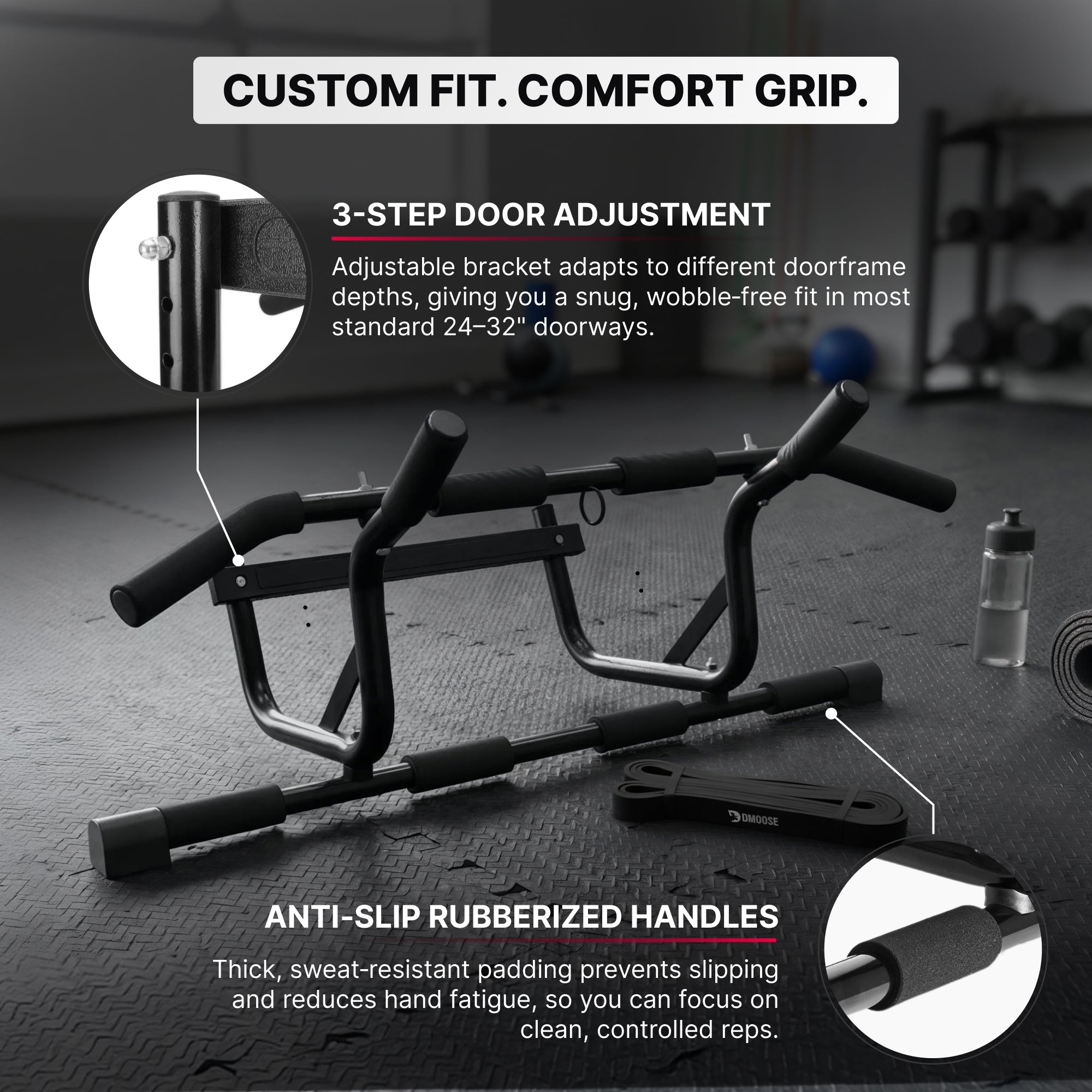 Pull Up Bar,Pull up bar + Ab Straps,Pull up bar + Weightlifting Hooks,Pull Up Bar + Dip Belt,Pull up bar + Ab Roller