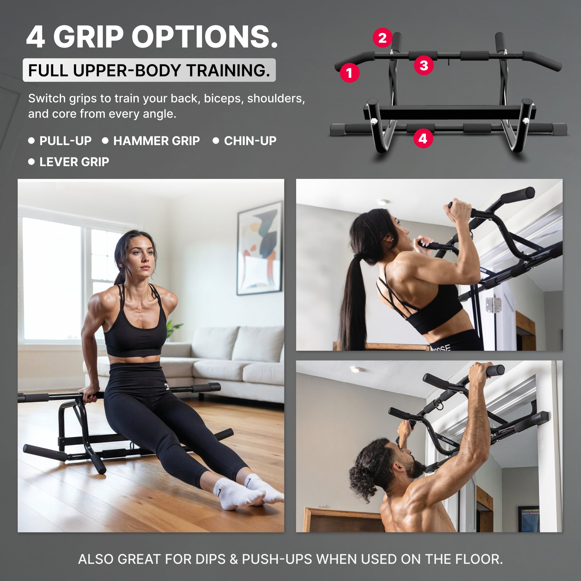 Pull Up Bar,Pull up bar + Ab Straps,Pull up bar + Weightlifting Hooks,Pull Up Bar + Dip Belt,Pull up bar + Ab Roller