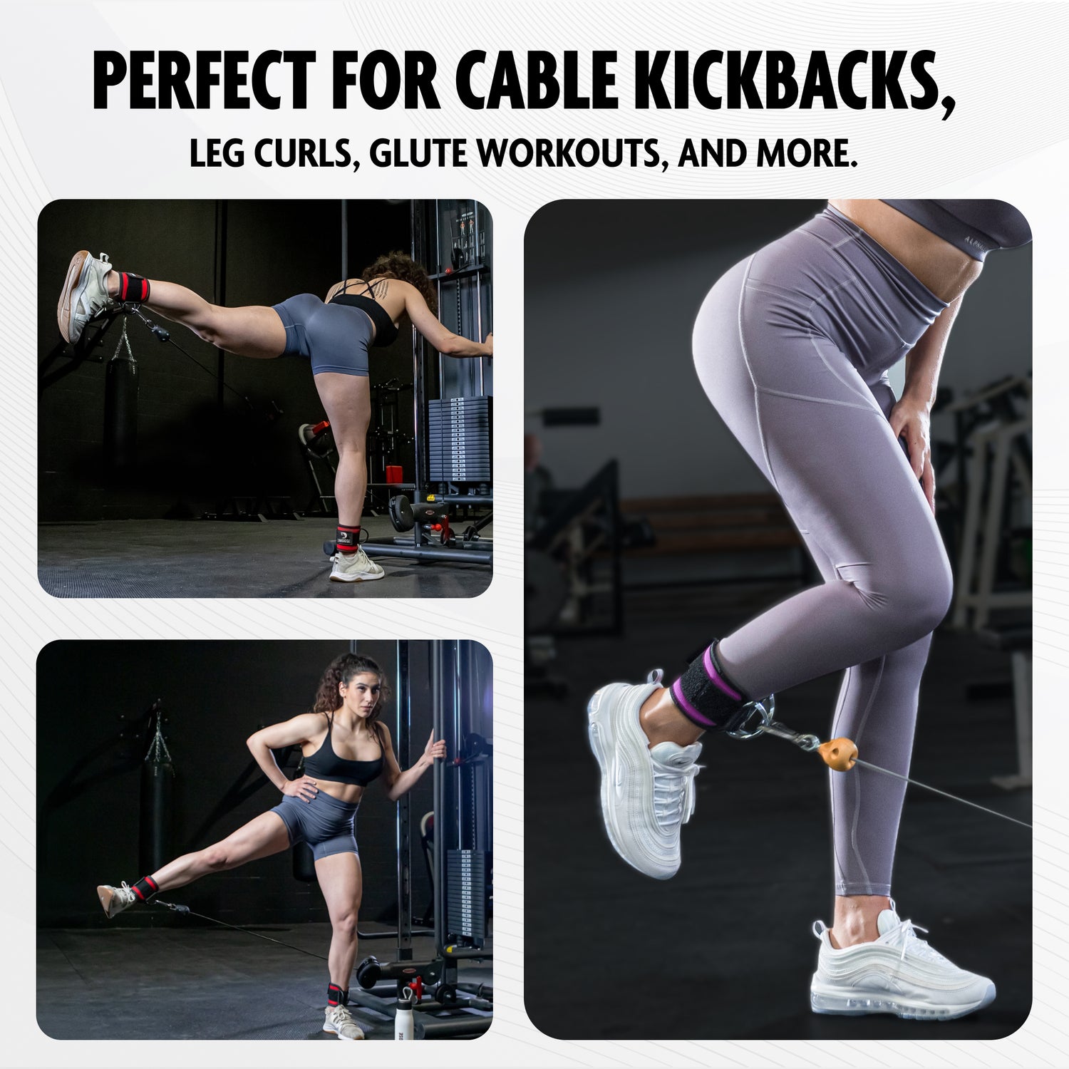 Cable Kickbacks Cable Leg Exercises With Ankle Straps Ankle Straps