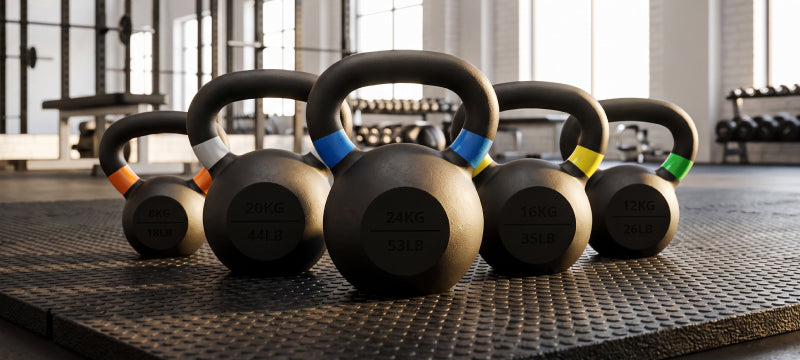 Kettlebells - Why Use - Color-Coded for Fast Selection