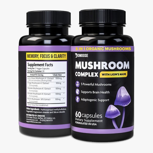 Mushroom Complex - Immune Support, Stress Relief, Cognitive Boost