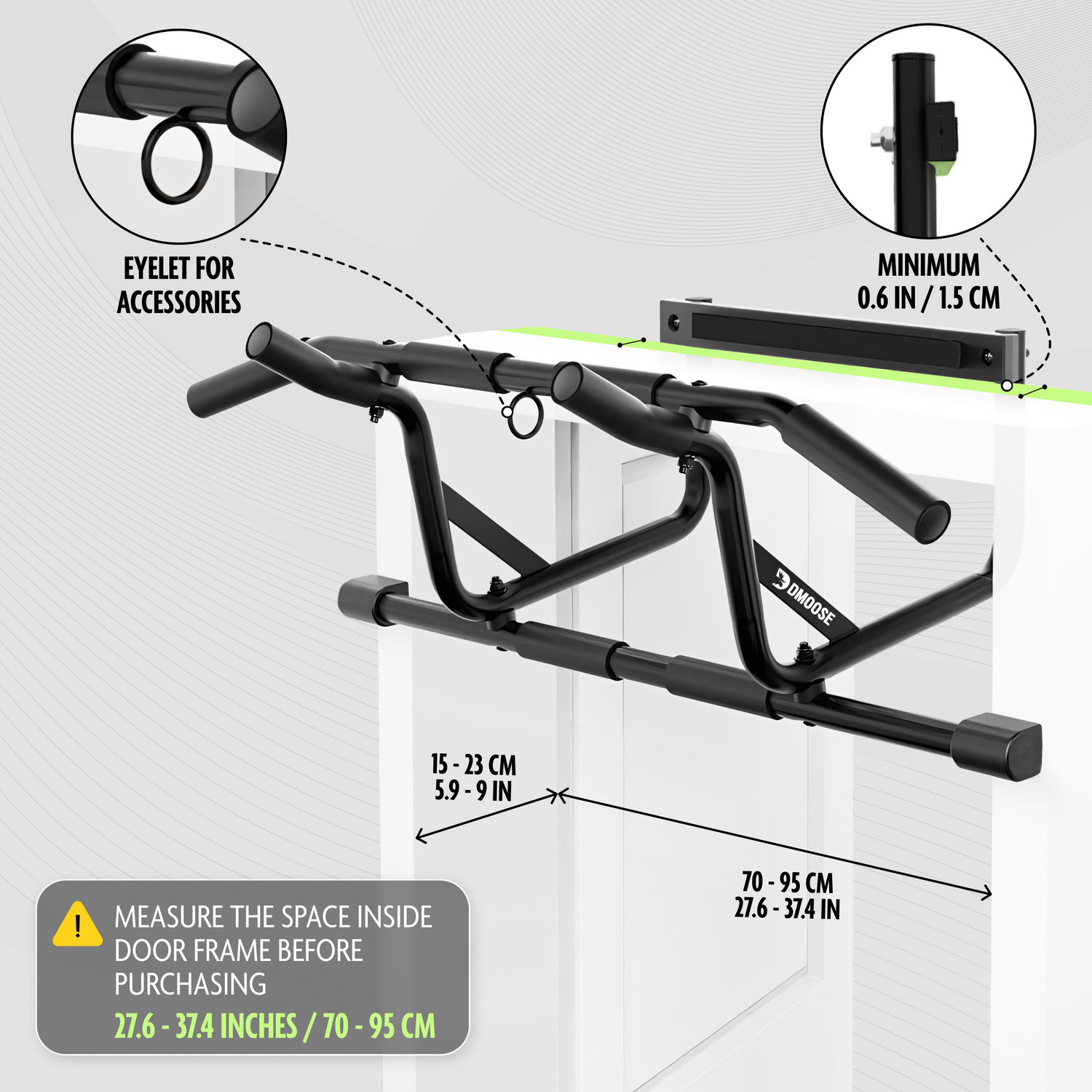 Doorway Pull Up Bar Broken Door Frame Max Support 100KG】Doorway