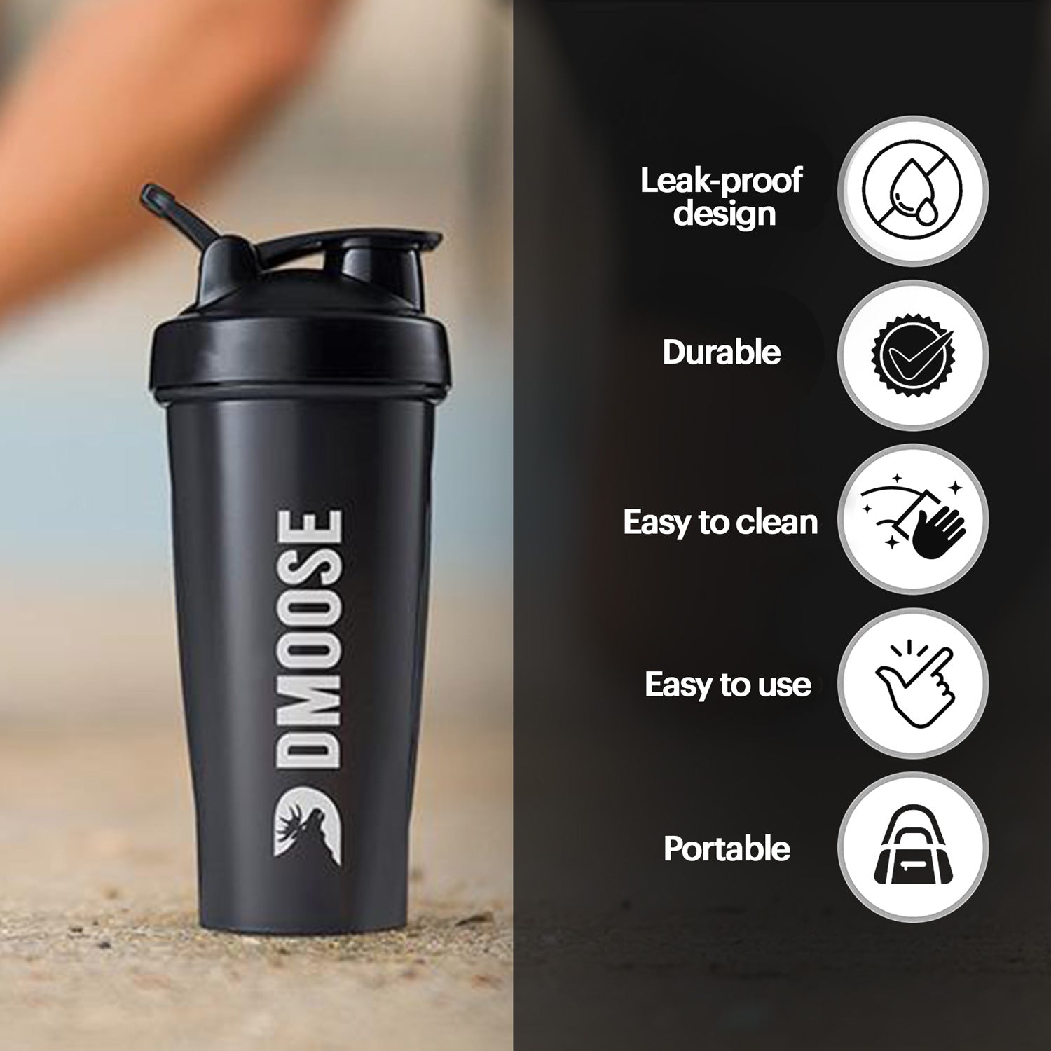 RKSTN Shaker Bottle Mixes Cocktails Smoothies Shakes Portable Pre Workout  Whey Protein Drink Shaker Cups Hand-made Lemon Tea Making Tool Kitchen